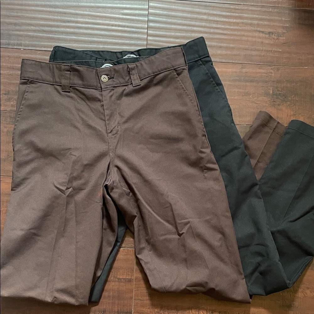 2pc Dickies FLEX Men's Brown and Black skateboard pants